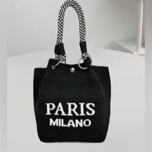 Black Shoulder Tote Bag